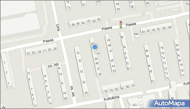 Poznań, Osiedle Armii Krajowej, 40, mapa Poznania