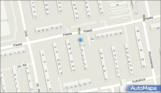 Poznań, Osiedle Armii Krajowej, 55, mapa Poznania