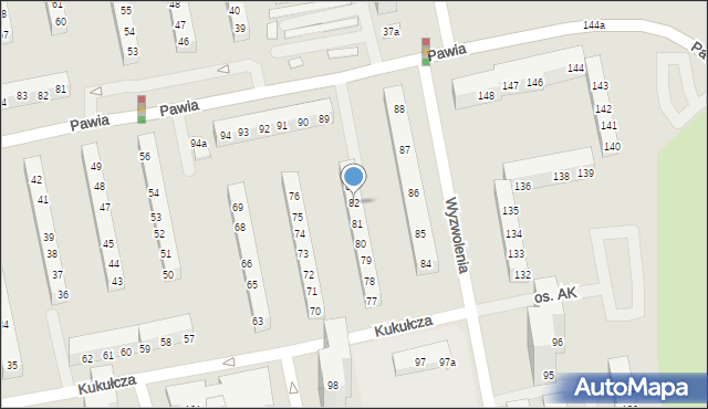 Poznań, Osiedle Armii Krajowej, 82, mapa Poznania