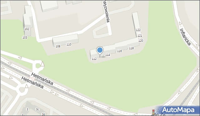 Poznań, Osiedle Armii Krajowej, 113, mapa Poznania