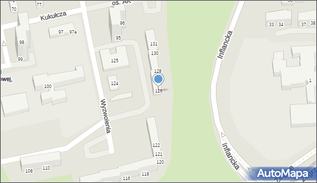 Poznań, Osiedle Armii Krajowej, 126, mapa Poznania