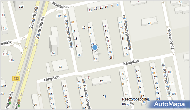 Poznań, Osiedle Rzeczypospolitej, 22, mapa Poznania