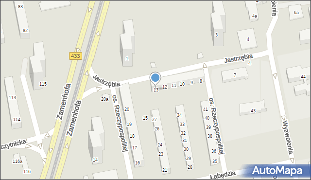 Poznań, Osiedle Rzeczypospolitej, 13, mapa Poznania