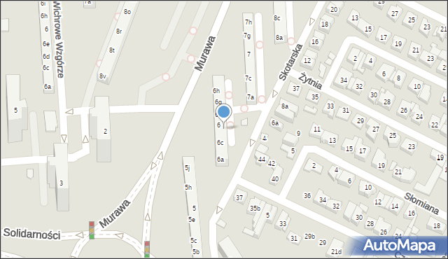 Poznań, Osiedle Kosmonautów, 6d, mapa Poznania