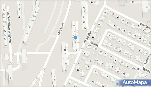 Poznań, Osiedle Kosmonautów, 7c, mapa Poznania