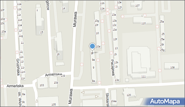 Poznań, Osiedle Kosmonautów, 9f, mapa Poznania
