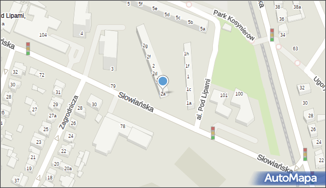 Poznań, Osiedle Pod Lipami, 2a, mapa Poznania