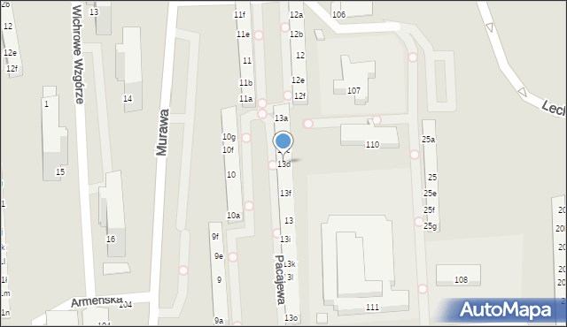 Poznań, Osiedle Kosmonautów, 13d, mapa Poznania