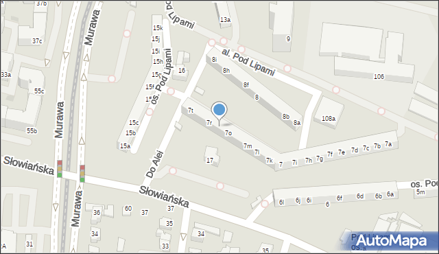 Poznań, Osiedle Pod Lipami, 7p, mapa Poznania