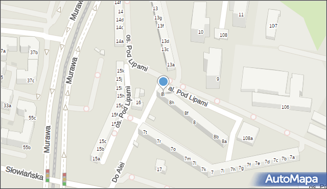 Poznań, Osiedle Pod Lipami, 8i, mapa Poznania