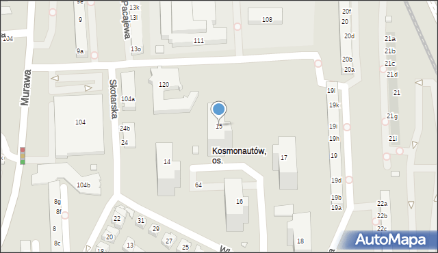 Poznań, Osiedle Kosmonautów, 15, mapa Poznania