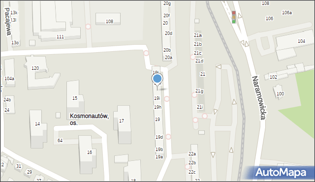 Poznań, Osiedle Kosmonautów, 19j, mapa Poznania