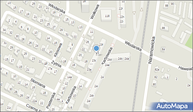 Poznań, Osiedle Kosmonautów, 23d, mapa Poznania