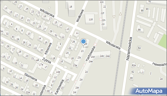 Poznań, Osiedle Kosmonautów, 23e, mapa Poznania