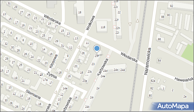 Poznań, Osiedle Kosmonautów, 23f, mapa Poznania