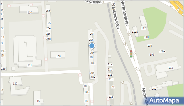 Poznań, Osiedle Kosmonautów, 20f, mapa Poznania