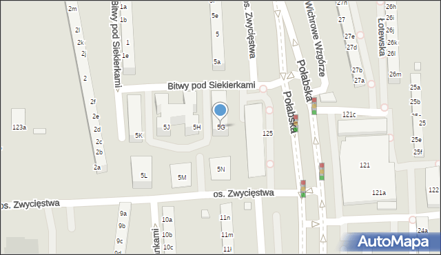 Poznań, Osiedle Zwycięstwa, 5G, mapa Poznania