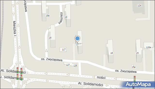 Poznań, Osiedle Zwycięstwa, 17, mapa Poznania