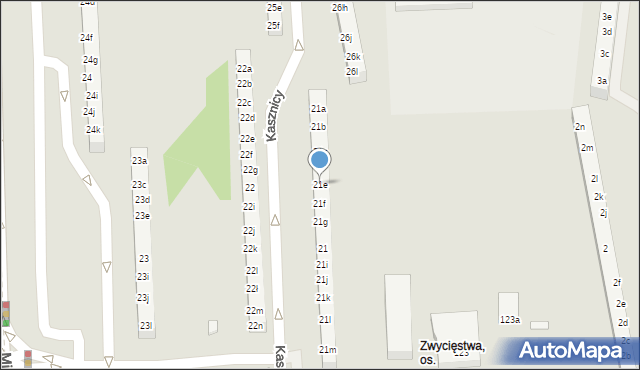 Poznań, Osiedle Zwycięstwa, 21e, mapa Poznania