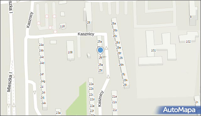 Poznań, Osiedle Zwycięstwa, 25, mapa Poznania