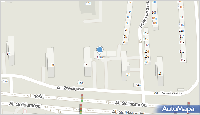 Poznań, Osiedle Zwycięstwa, 116a, mapa Poznania