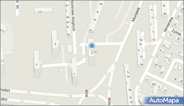Poznań, Osiedle Wichrowe Wzgórze, 2, mapa Poznania