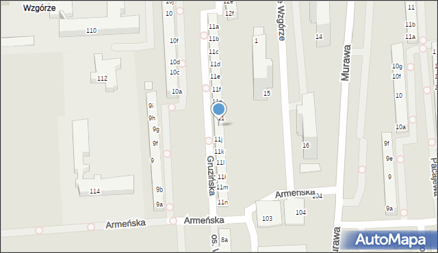 Poznań, Osiedle Wichrowe Wzgórze, 11i, mapa Poznania