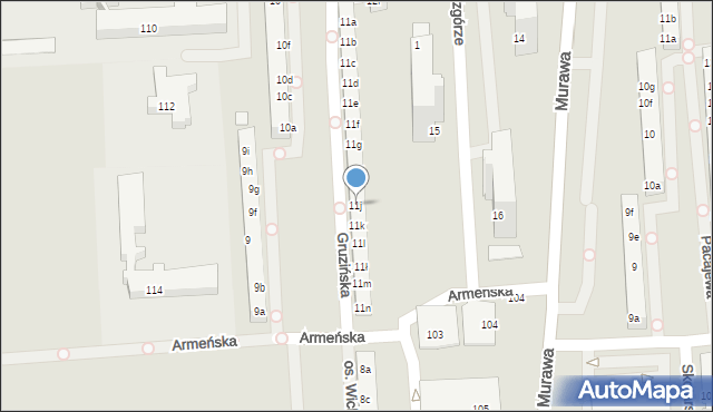 Poznań, Osiedle Wichrowe Wzgórze, 11j, mapa Poznania