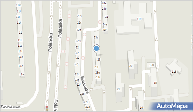 Poznań, Osiedle Wichrowe Wzgórze, 23d, mapa Poznania