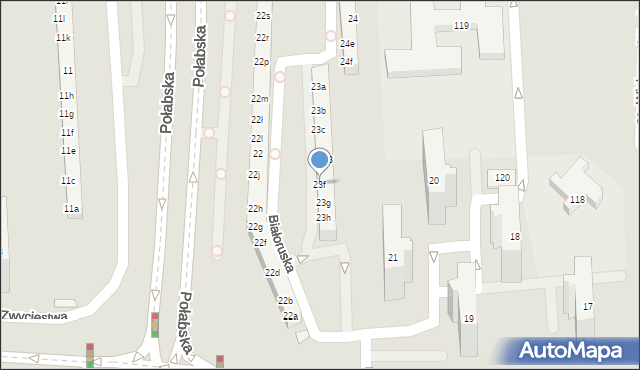 Poznań, Osiedle Wichrowe Wzgórze, 23f, mapa Poznania