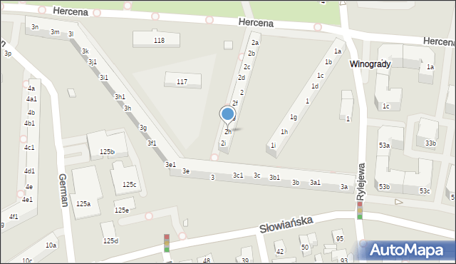 Poznań, Osiedle Przyjaźni, 2h, mapa Poznania