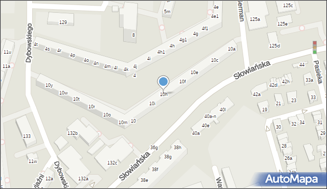 Poznań, Osiedle Przyjaźni, 10h, mapa Poznania