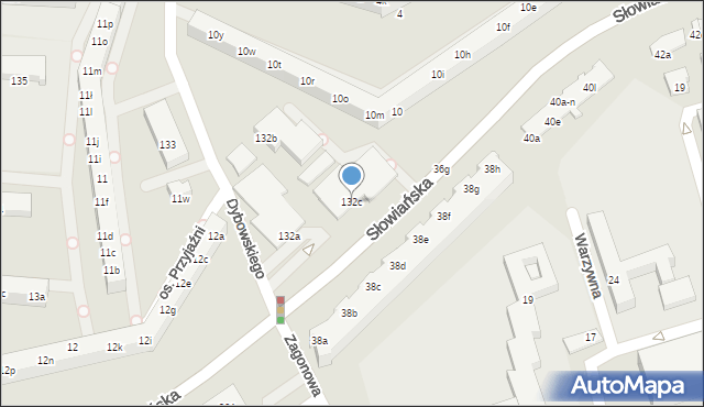 Poznań, Osiedle Przyjaźni, 132c, mapa Poznania