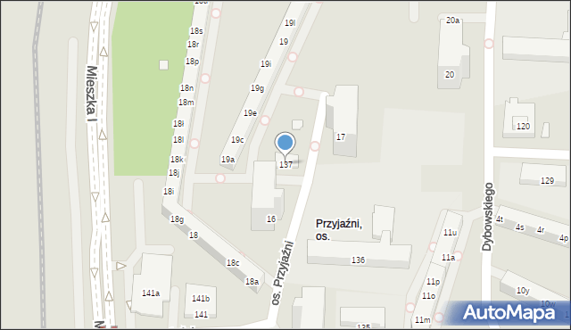 Poznań, Osiedle Przyjaźni, 137, mapa Poznania