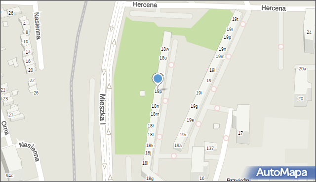 Poznań, Osiedle Przyjaźni, 18p, mapa Poznania