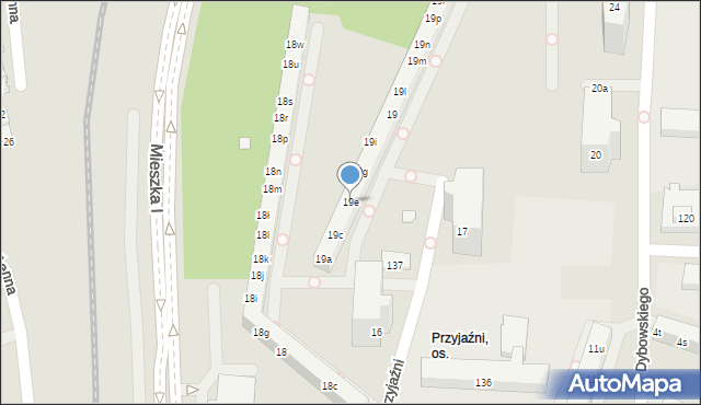 Poznań, Osiedle Przyjaźni, 19e, mapa Poznania