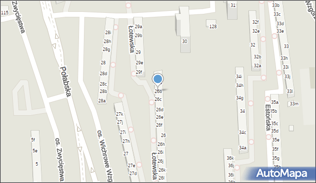 Poznań, Osiedle Wichrowe Wzgórze, 26b, mapa Poznania