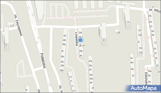 Poznań, Osiedle Wichrowe Wzgórze, 29d, mapa Poznania