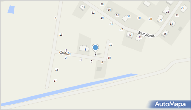 Prądki, Osada, 5, mapa Prądki