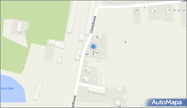 Promnik, Osiedlowa, 8, mapa Promnik