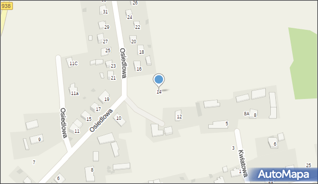 Pruchna, Osiedlowa, 14, mapa Pruchna