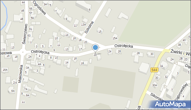 Przasnysz, Ostrołęcka, 22, mapa Przasnysz