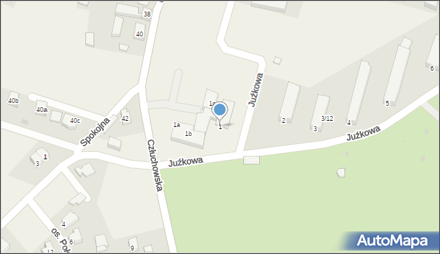 Przechlewo, Osiedle Juźkowa Bronisława, 1, mapa Przechlewo