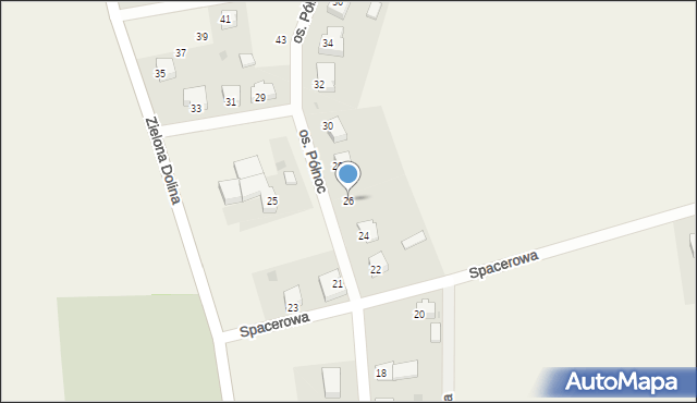Przechlewo, Osiedle Północ, 26, mapa Przechlewo