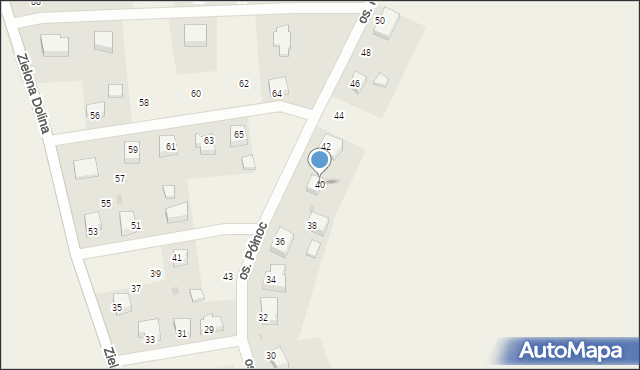 Przechlewo, Osiedle Północ, 40, mapa Przechlewo