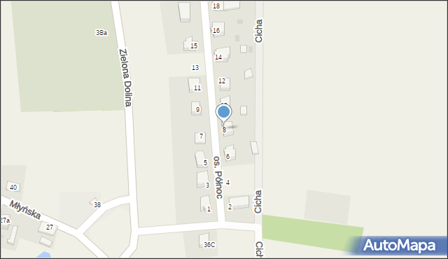 Przechlewo, Osiedle Północ, 8, mapa Przechlewo