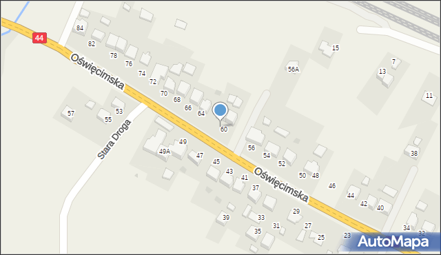 Przeciszów, Oświęcimska, 62, mapa Przeciszów