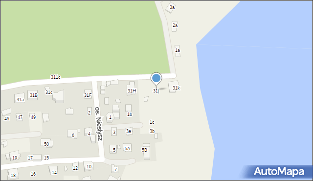 Przełazy, Osiedle Niesłysz, 31j, mapa Przełazy