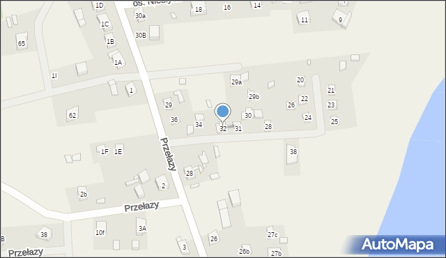 Przełazy, Osiedle Niesłysz, 32, mapa Przełazy