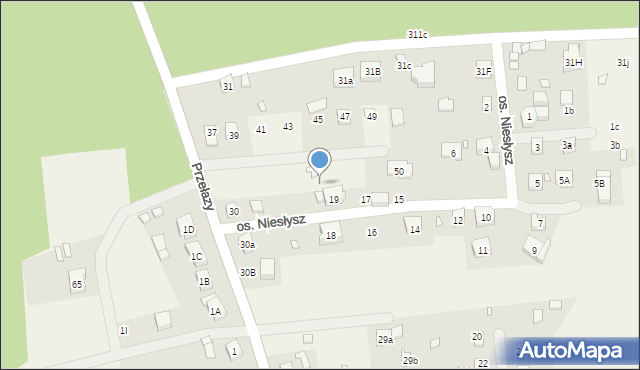 Przełazy, Osiedle Niesłysz, 44, mapa Przełazy